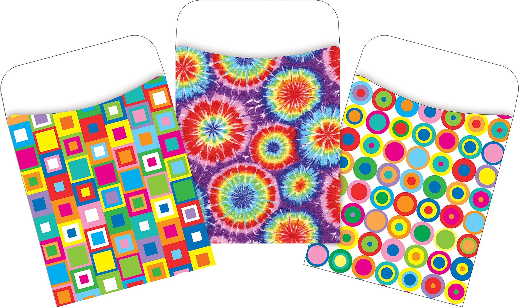 Barker Creek Groovy Library Library Pockets, 5.125" x 3.5", 90/Set (4140)