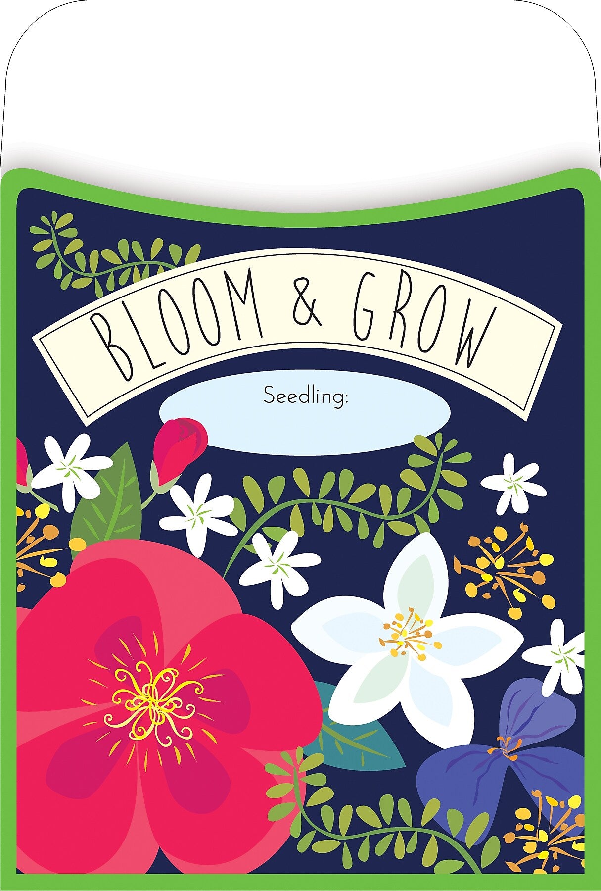 Barker Creek Petals & Prickles Peel & Stick Library Pockets, 5.125" x 3.5", 90/Set (4320)
