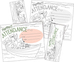 Barker Creek Color Me! Attendance Awards & Bookmarks Set, 8.5" x 5.5”, Multicolored, 60/Set (4147)