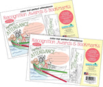 Barker Creek Color Me! Attendance Awards & Bookmarks Set, 8.5" x 5.5”, Multicolored, 60/Set (4147)