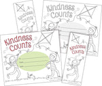 Barker Creek Color Me! Kindness Counts Awards & Bookmarks Set, 8.5" x 5.5”, Multicolored, 60/Set (4151)