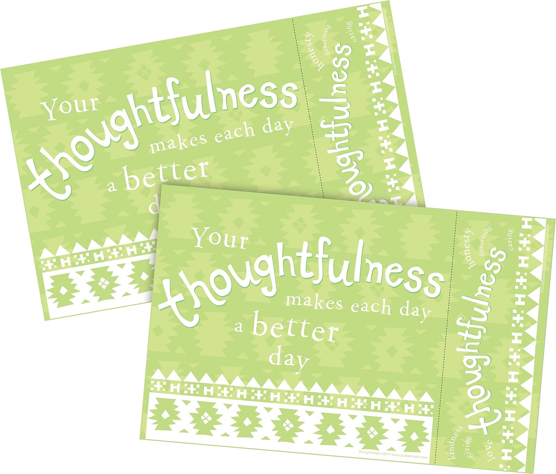 Barker Creek Thoughtfulness Awards & Bookmarks Set, 8.5" x 5.5”, Multicolored, 60/Set (4152)