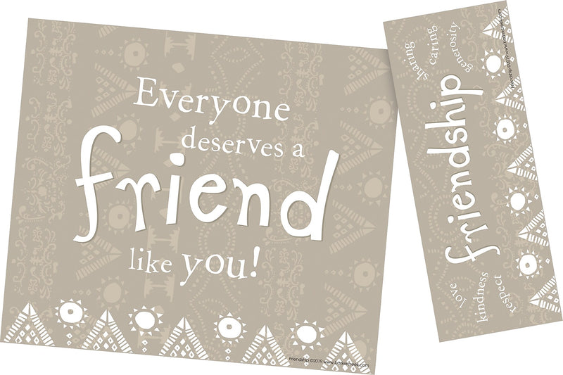 Barker Creek Friendship Awards & Bookmarks Set, 8.5" x 5.5”, Multicolored, 60/Set (4153)