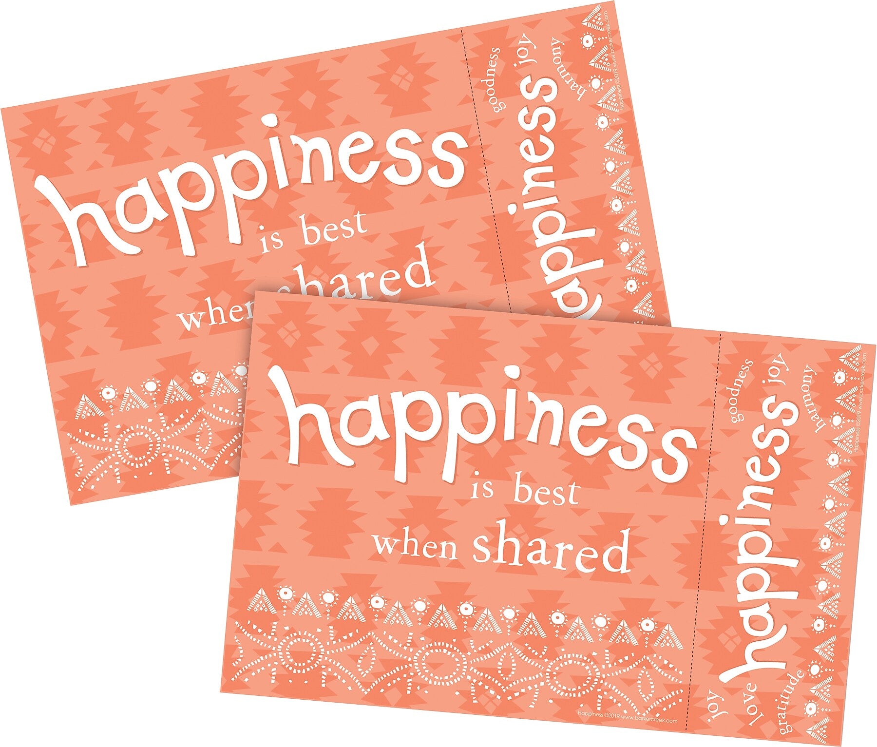 Barker Creek Happiness Awards & Bookmarks Set, 8.5" x 5.5”, Multicolored, 60/Set (4155)