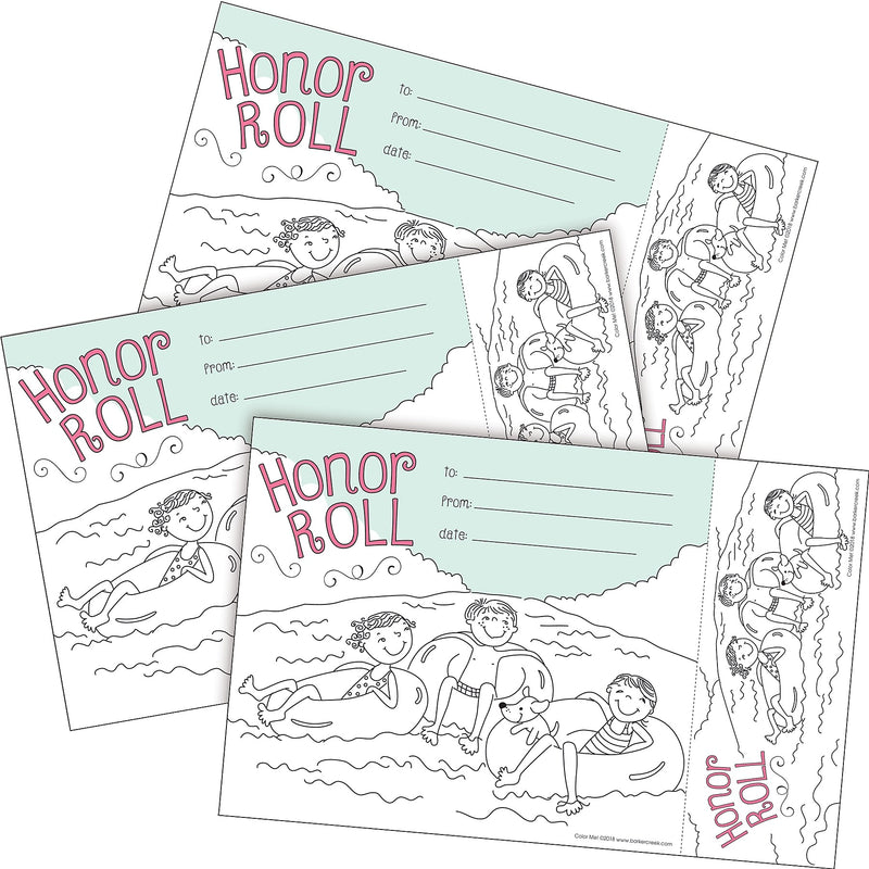 Barker Creek Color Me! Honor Roll Awards & Bookmarks Set, 8.5" x 5.5”, Multicolored, 90/Set (4165)