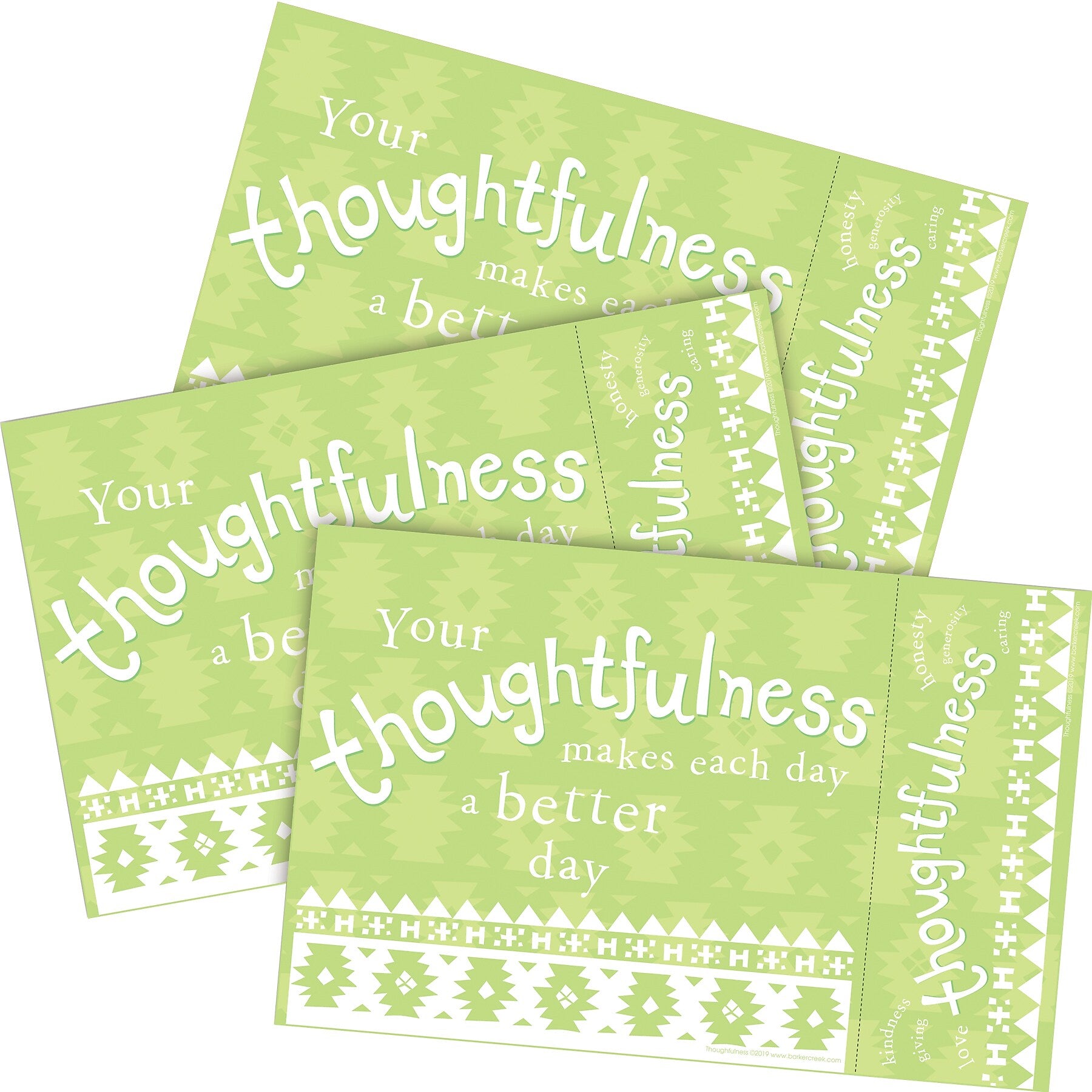 Barker Creek Thoughtfulness Awards & Bookmarks Set, 8.5" x 5.5”, Multicolored, 90/Set (4169)