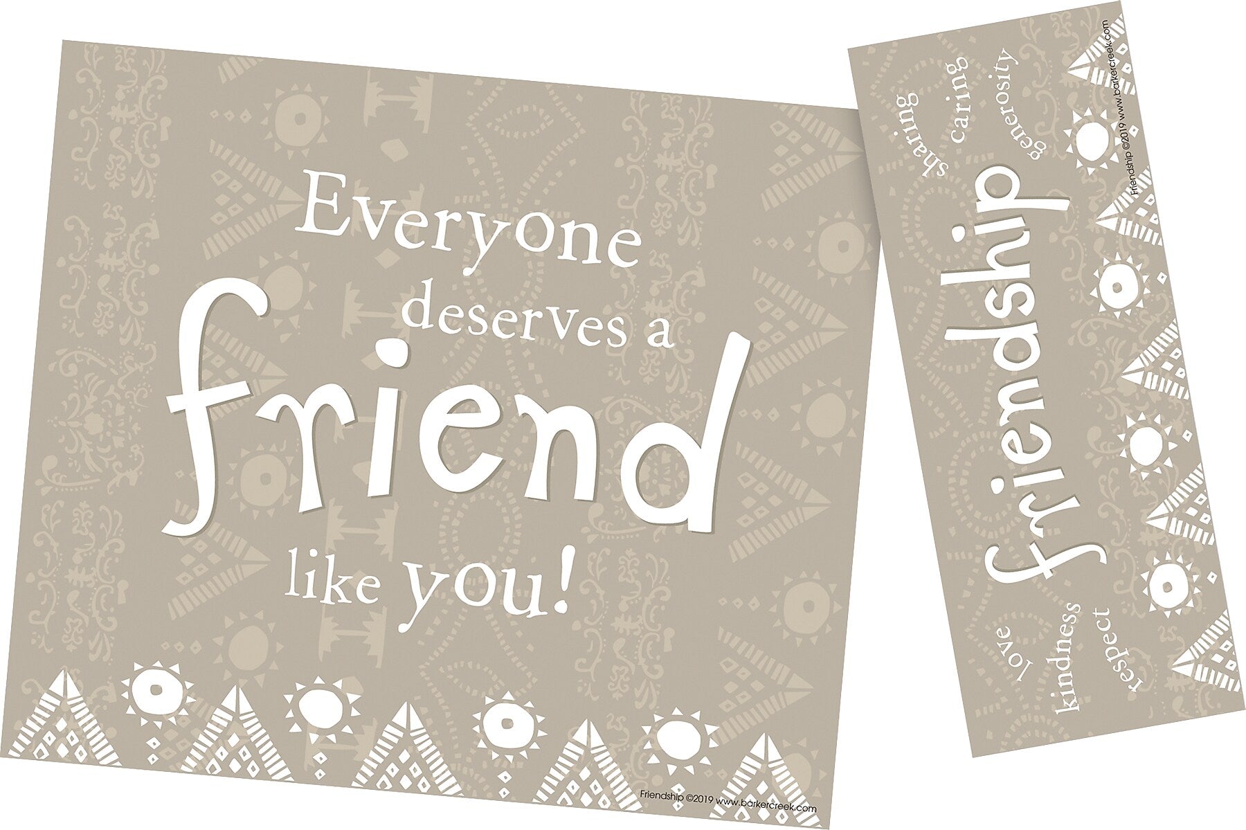 Barker Creek Friendship Awards & Bookmarks Set, 8.5" x 5.5”, Multicolored, 90/Set (4170)