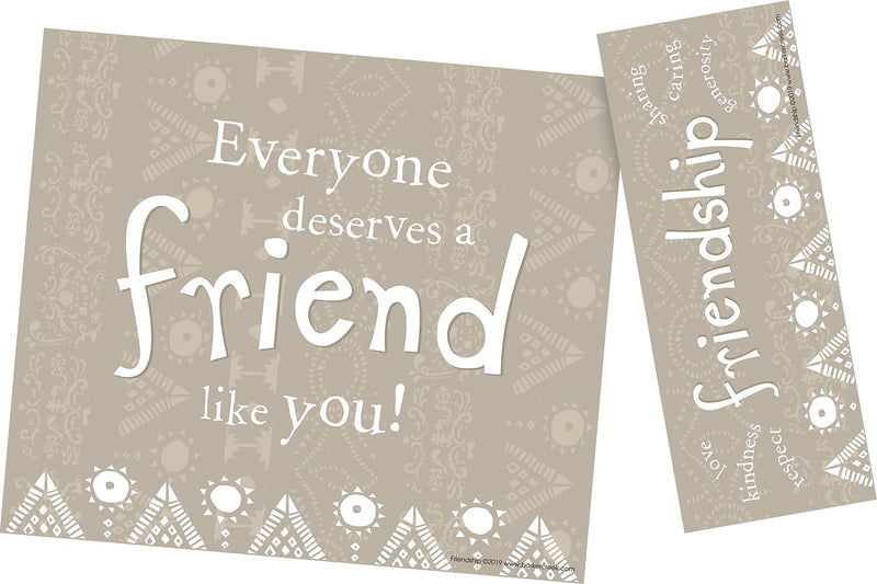 Barker Creek Friendship Awards & Bookmarks Set, 8.5" x 5.5”, Multicolored, 90/Set (4170)
