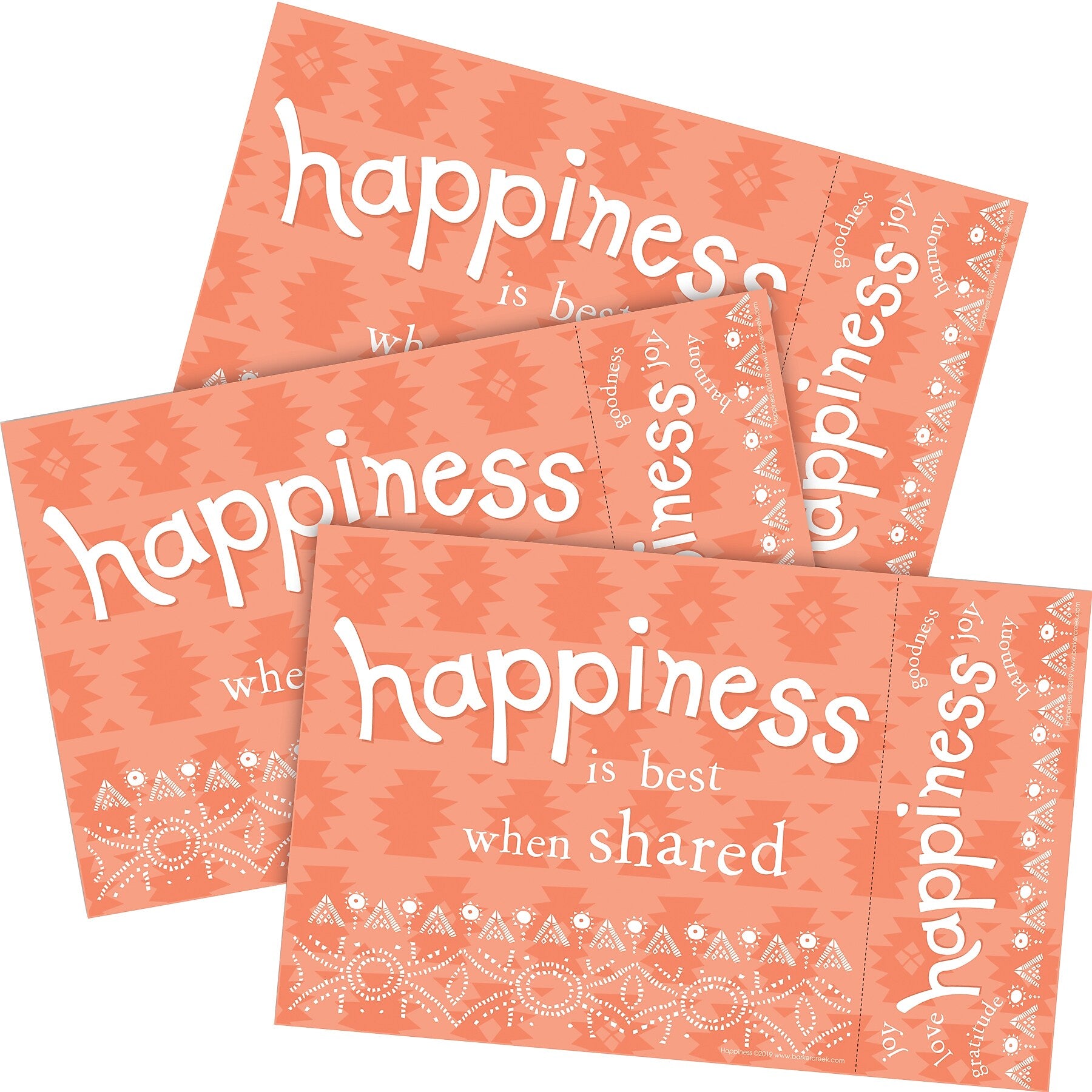 Barker Creek Happiness Awards & Bookmarks Set, 8.5" x 5.5”, Multicolored, 90/Set (4172)