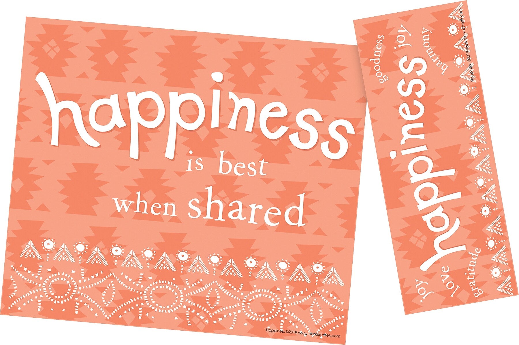 Barker Creek Happiness Awards & Bookmarks Set, 8.5" x 5.5”, Multicolored, 90/Set (4172)