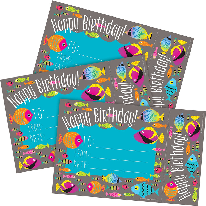 Barker Creek Kai Ola Happy Birthday Awards & Bookmarks Set, 8.5" x 5.5”, Multicolored, 90/Set (4173)