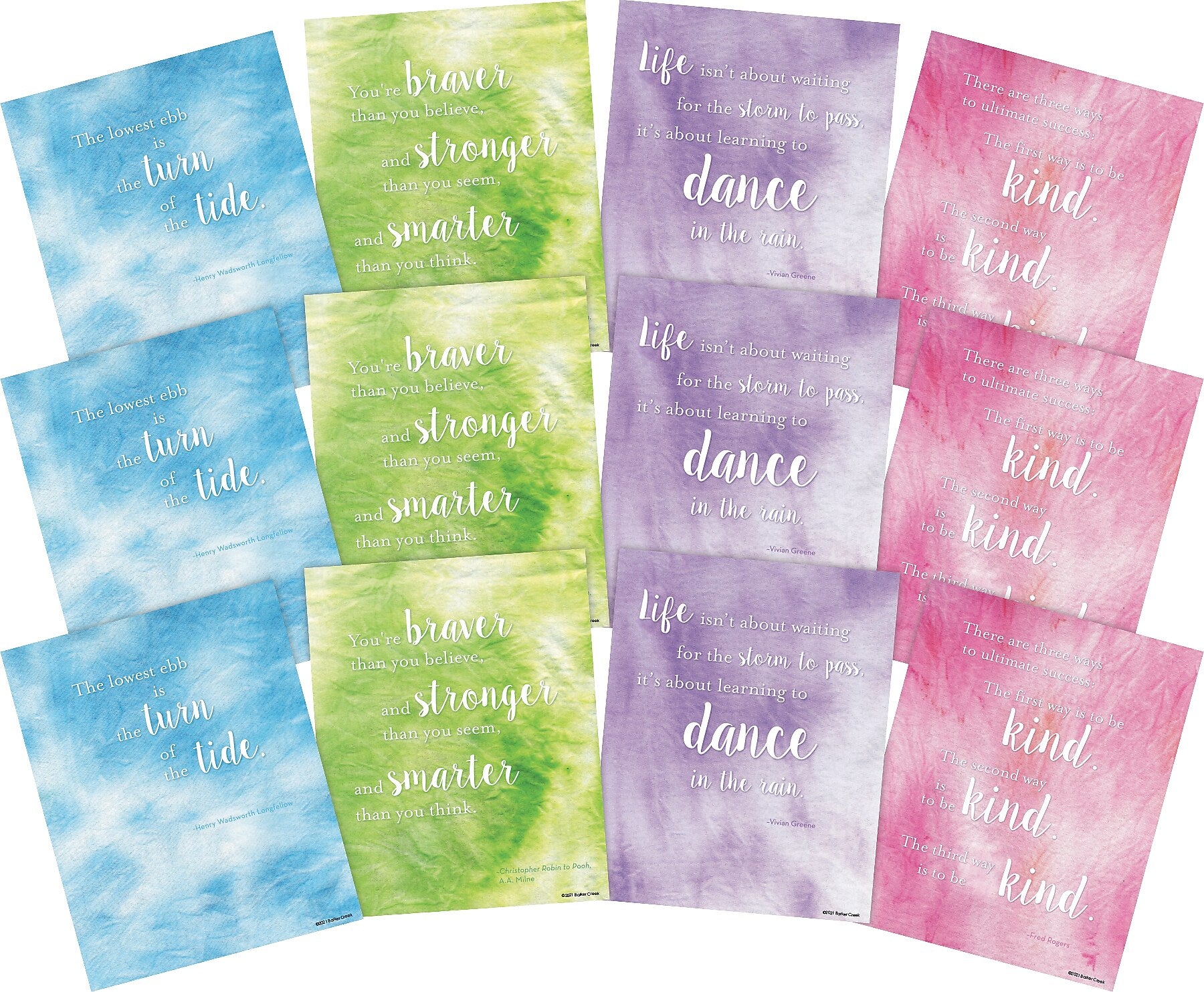 Barker Creek 8" x 10" Dancing In The Rain Posters, 12/Set (4346)