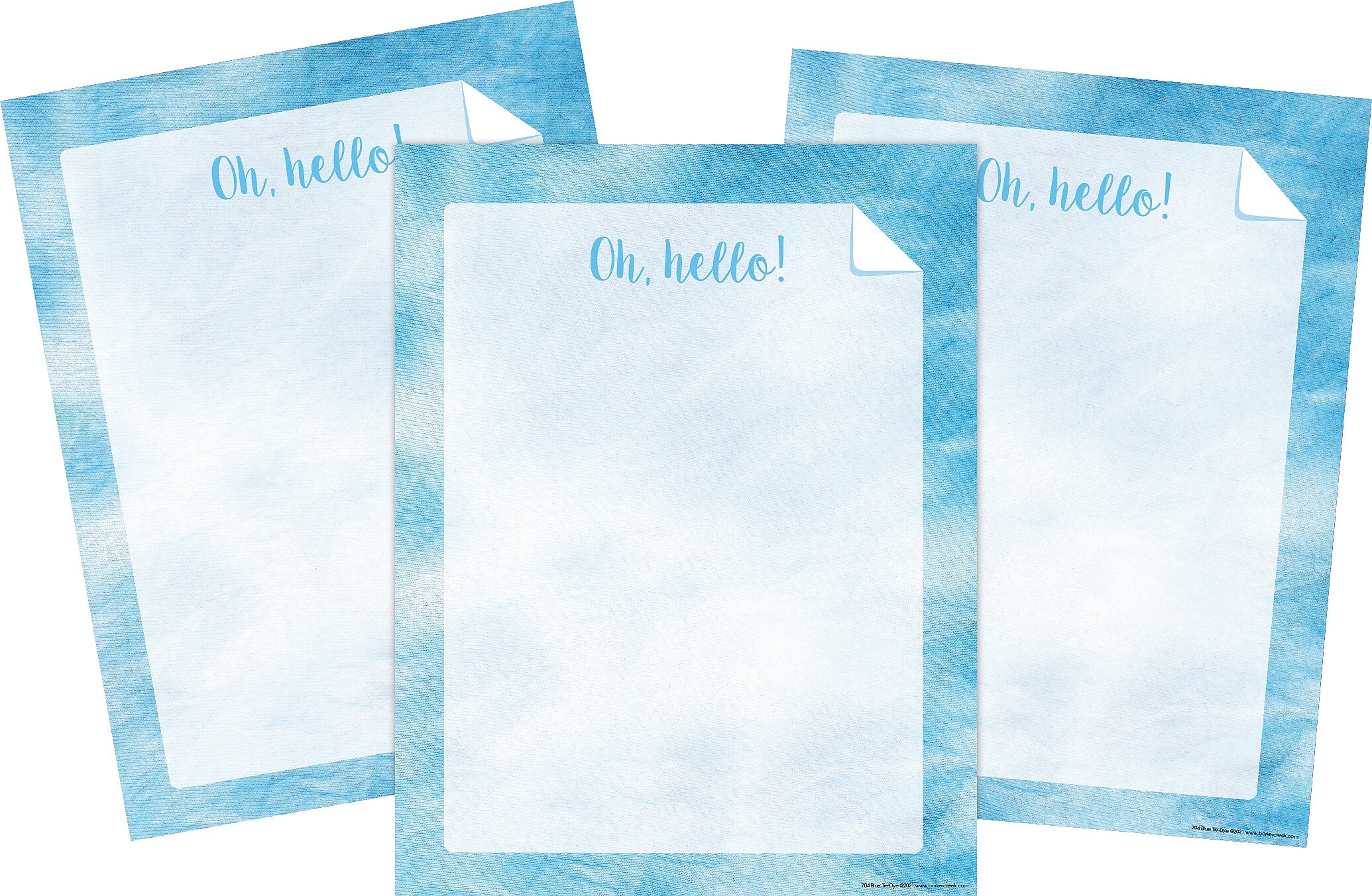 Barker Creek Tie-Dye & Ombré Computer Paper, 8.5" x 11", 60 lbs., Blue, 150 Sheets/Pack (4341)