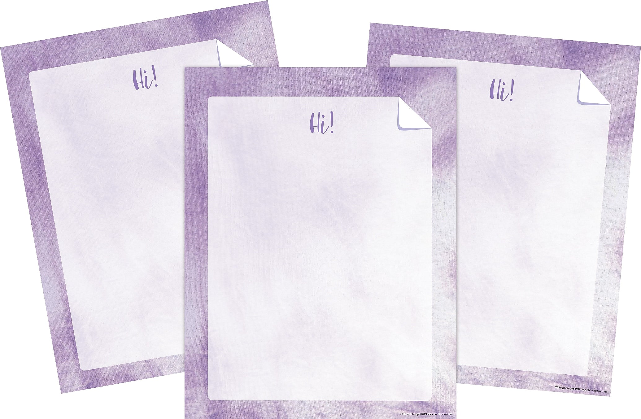 Barker Creek Tie-Dye & Ombré Computer Paper, 8.5" x 11", 60 lbs., Purple, 150 Sheets/Pack (4342)