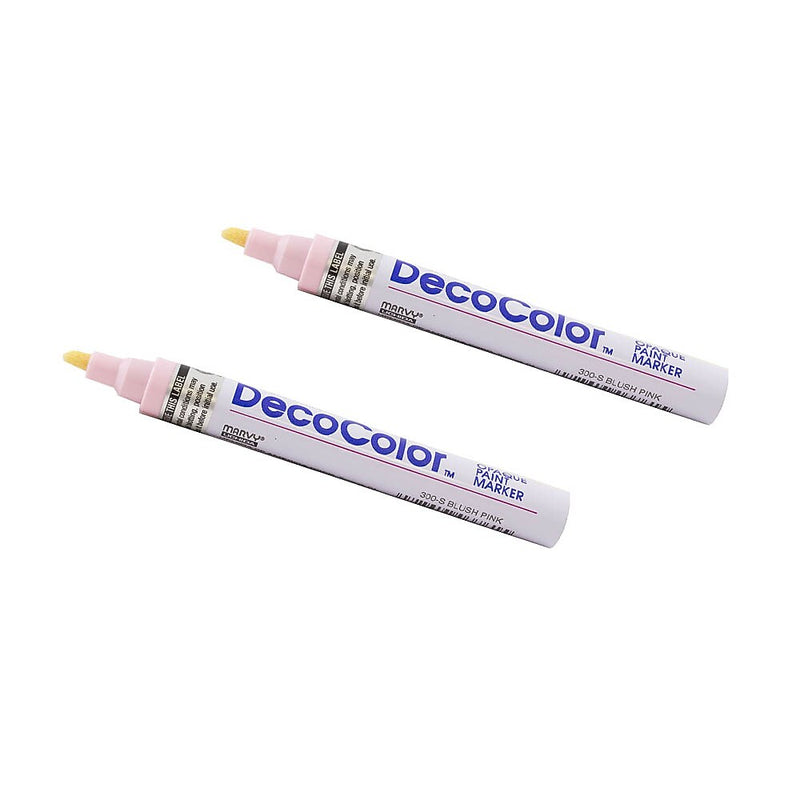 Marvy Uchida DecoColor Opaque Paint Markers, Broad Tip, Blush Pink, 2/Pack (526300BPa)