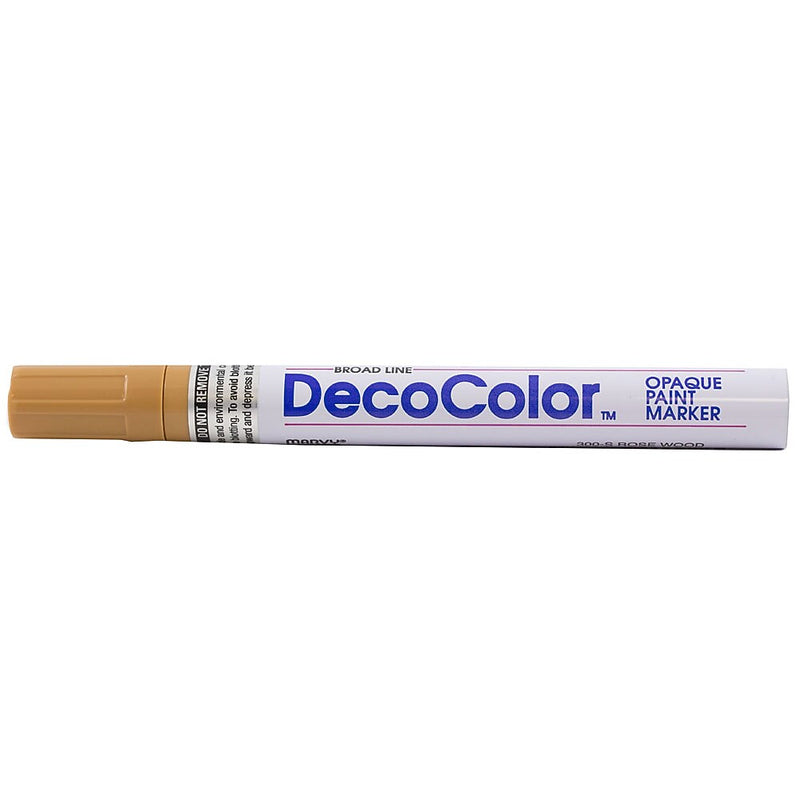 Marvy Uchida DecoColor Opaque Paint Markers, Broad Tip, Rose Wood Brown, 2/Pack (526300RWa)