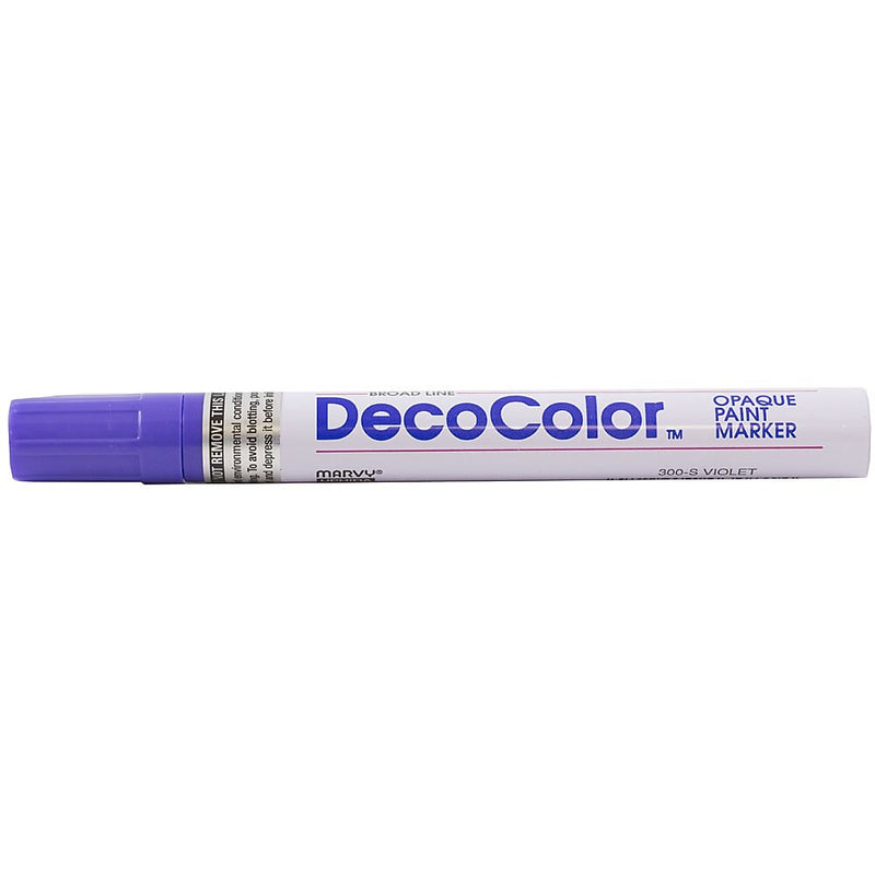 Marvy Uchida DecoColor Opaque Paint Markers, Broad Tip, Violet Purple, 2/Pack (526300VIa)