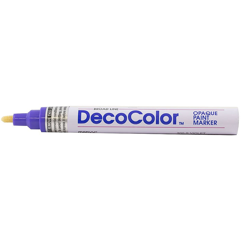 Marvy Uchida DecoColor Opaque Paint Markers, Broad Tip, Violet Purple, 2/Pack (526300VIa)