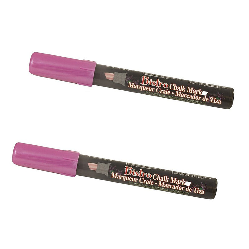Marvy Uchida® Chisel Tip Erasable Chalk Markers, Violet Red, 2/Pack (526483VRMa)