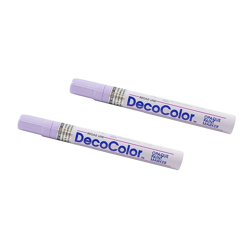 Marvy Uchida DecoColor Opaque Paint Markers, Broad Tip, Pale Violet Purple, 2/Pack (526300PVa)