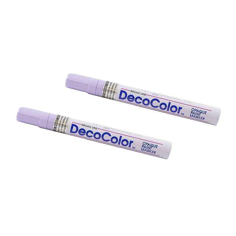 Marvy Uchida DecoColor Opaque Paint Markers, Broad Tip, Pale Violet Purple, 2/Pack (526300PVa)