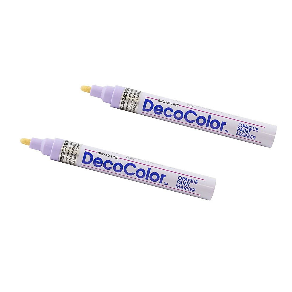 Marvy Uchida DecoColor Opaque Paint Markers, Broad Tip, Pale Violet Purple, 2/Pack (526300PVa)
