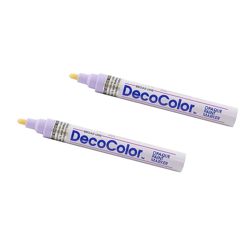Marvy Uchida DecoColor Opaque Paint Markers, Broad Tip, Pale Violet Purple, 2/Pack (526300PVa)