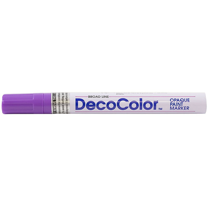 Marvy Uchida DecoColor Opaque Paint Markers, Broad Tip, Hot Purple, 2/Pack (526300HPa)