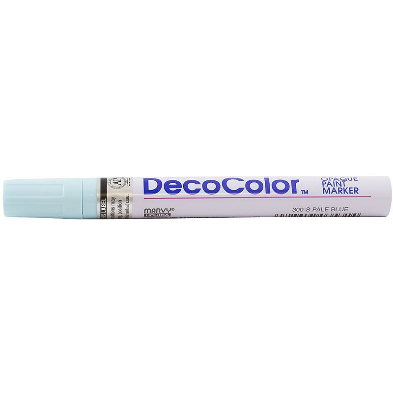 Marvy Uchida DecoColor Opaque Paint Markers, Broad Tip, Pale Blue, 2/Pack (526300PBa)