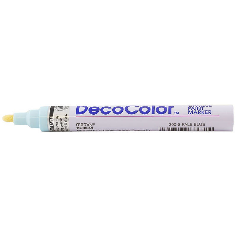 Marvy Uchida DecoColor Opaque Paint Markers, Broad Tip, Pale Blue, 2/Pack (526300PBa)
