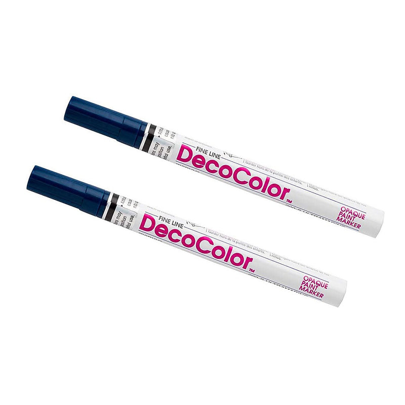 Marvy Uchida Opaque Paint Markers, Fine Tip, Ultramarine Blue, 2/Pack (7665911a)
