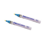 JAM Paper Opaque Paint Markers, Broad Tip, Light Blue, 2/Pack (526300LBa)