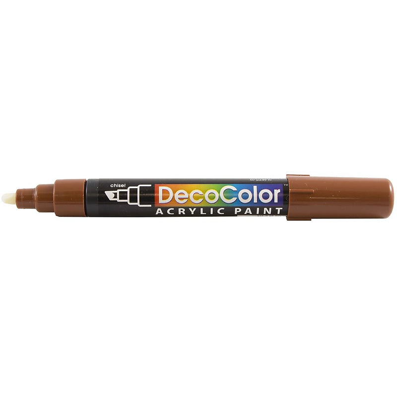 Marvy Uchida Acrylic Paint Markers, Chisel Tip, Brown, 2/Pack (526315BRa)