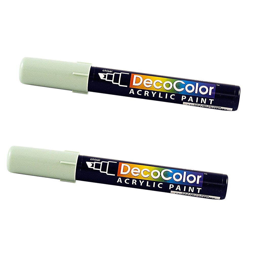 Marvy Uchida Acrylic Paint Markers, Chisel Tip, Celadon Green, 2/Pack (526315CDa)