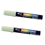 Marvy Uchida Acrylic Paint Markers, Chisel Tip, Celadon Green, 2/Pack (526315CDa)