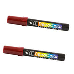 Marvy Uchida Acrylic Paint Markers, Chisel Tip, English Red, 2/Pack (526315ERa)