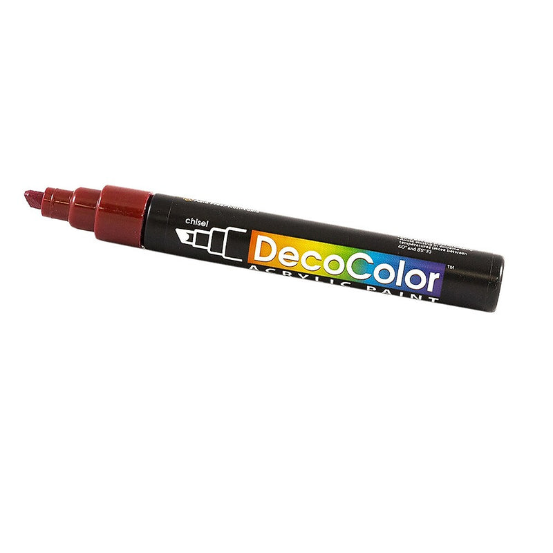 Marvy Uchida Acrylic Paint Markers, Chisel Tip, English Red, 2/Pack (526315ERa)