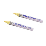 Marvy Uchida DecoColor Opaque Paint Markers, Broad Tip, Cream Yellow, 2/Pack (526300CYa)