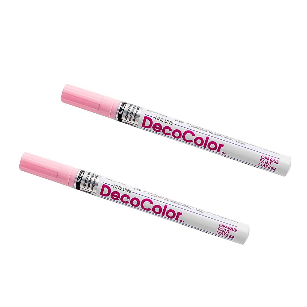 Marvy Uchida Opaque Paint Markers, Fine Tip, Blush Pink, 2/Pack (7665889a)