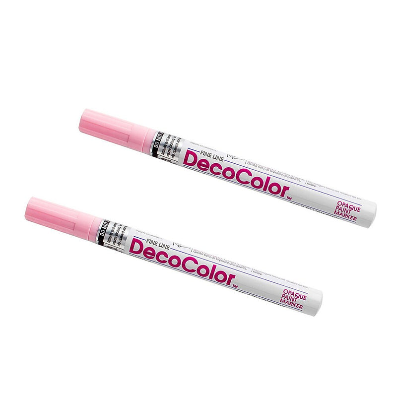 Marvy Uchida Opaque Paint Markers, Fine Tip, Blush Pink, 2/Pack (7665889a)