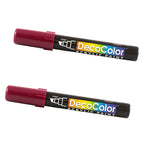 Marvy Uchida Acrylic Paint Markers, Chisel Tip, Aubergine, 2/Pack (526315AUa)