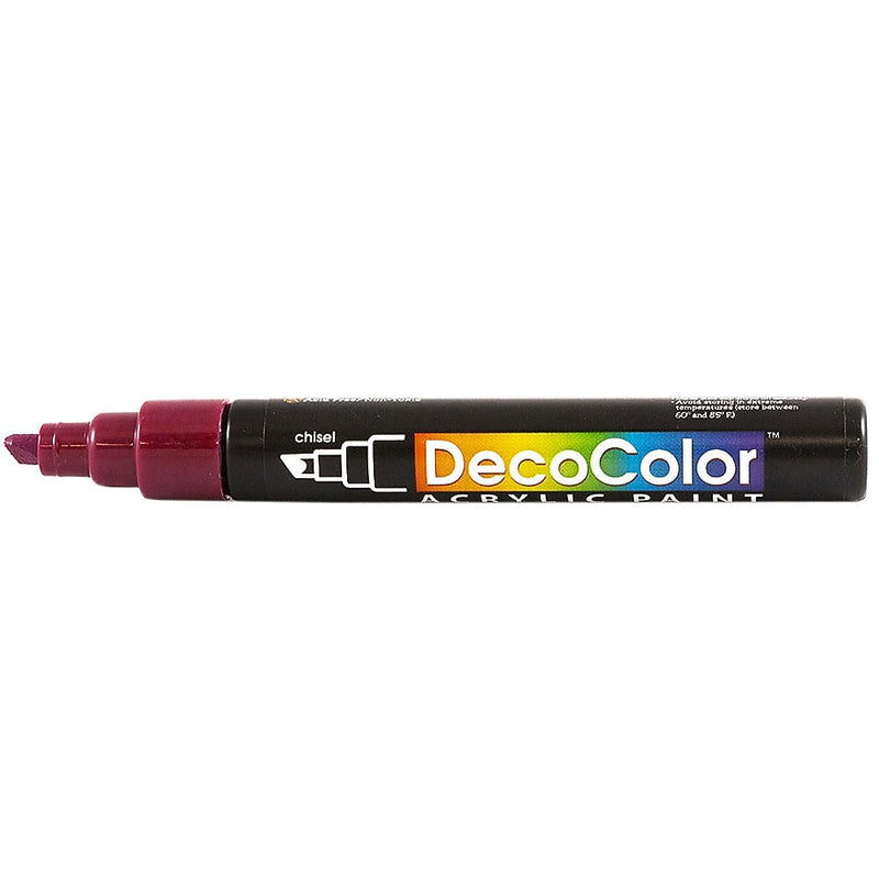Marvy Uchida Acrylic Paint Markers, Chisel Tip, Aubergine, 2/Pack (526315AUa)