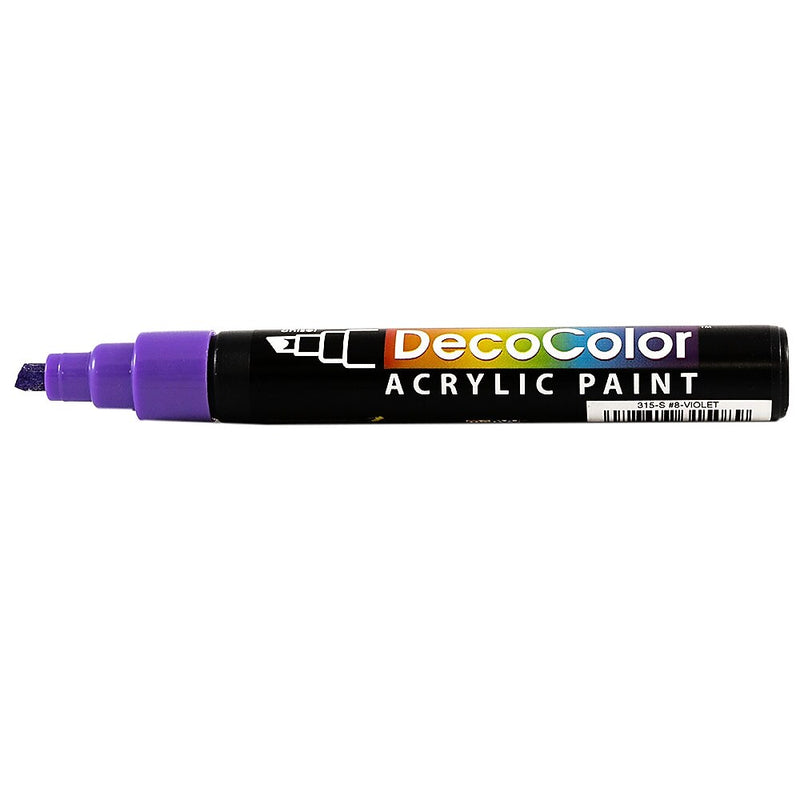 Marvy Uchida Acrylic Paint Markers, Chisel Tip, Violet Purple, 2/Pack (526315VIa)