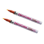 Marvy Uchida Opaque Paint Markers, Fine Tip, Copper Brown, 2/Pack (7665891a)