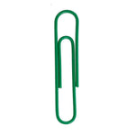 JAM Paper Jumbo Paper Clips, 2" Capacity, Green, 75 Clips/Pack, 2/Pack (42186878a)
