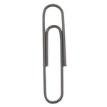 JAM Paper Jumbo Paper Clips, 2" Capacity, Gray, 75 Clips/Pack, 2/Pack (21830628a)