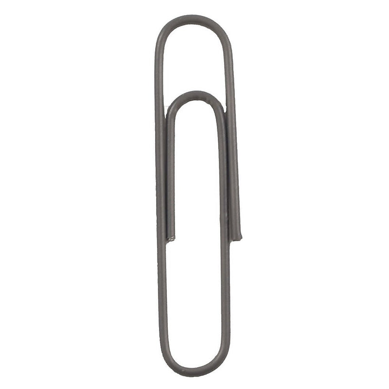 JAM Paper Jumbo Paper Clips, 2" Capacity, Gray, 75 Clips/Pack, 2/Pack (21830628a)