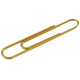 JAM Paper Jumbo Paper Clips, 2" Capacity, Gold, 75 Clips/Pack, 2/Pack (21832060a)