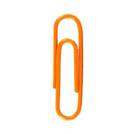 JAM Paper Paper Clips, 1" Capacity, Orange, 100 Clips/Pack, 2/Pack (42186870a)