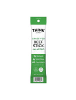 Think Jerky Jalapeno 100% Grass-Fed Beef Sticks, 1 oz, 20/Box (337-00003)